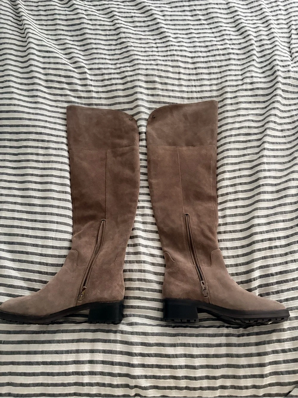 Vince Camuto - Women's Tall Suede Riding Boot - Taupe